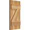 Ekena Millwork Joined Board-n-Batten Shutters w/Z-Bar, Rough Sawn Western Red Cedar, 10 3/4W x 21H, PR RBJ06Z11X021RWR - alternate 3